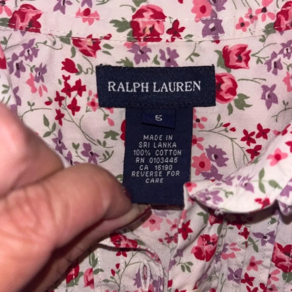 Ralph Lauren Floral Cotton Peplum Blouse