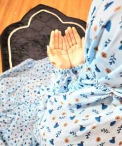 Printed Namaz Chadar with sleeves and Niqab - 011