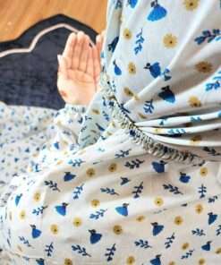 Printed Namaz Chadar with sleeves and Niqab - 012