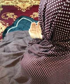 Printed Namaz Chadar with sleeves and Niqab - 006