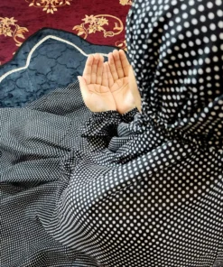 Printed Namaz Chadar with sleeves and Niqab - 007